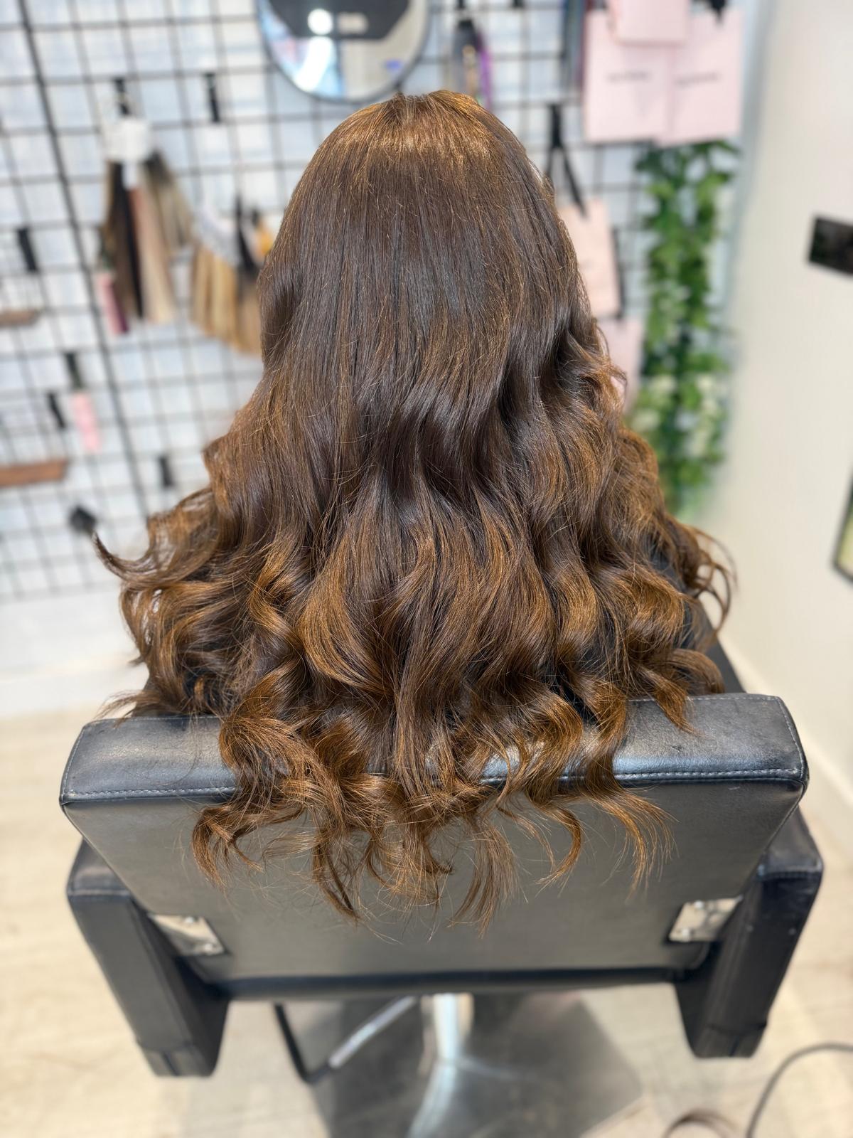 After photo of warm brunette waves by Rebecca Jane Hair